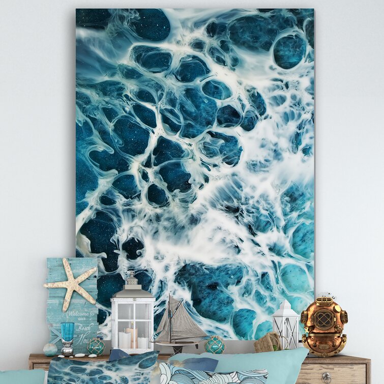 Waves Epoxy Resin Art IV - Painting Print on Canvas